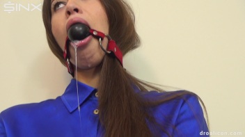 Stocking Clad Cutie Drools With Ball Gag Screencap 13 on www.sinx.com