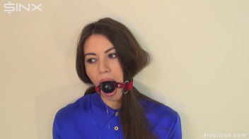Stocking Clad Cutie Drools With Ball Gag Screencap 34 on www.sinx.com
