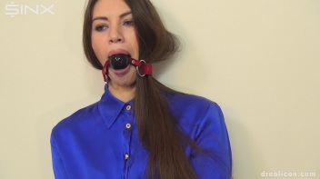 Stocking Clad Cutie Drools With Ball Gag Screencap 51 on www.sinx.com