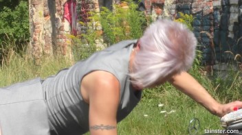 Blonde Bimbo Hitch Hiker Loves His Piss Screencap 39 on www.sinx.com