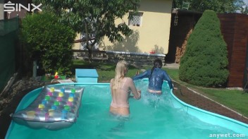 Besties Nearly Get Caught Playing In Backyard Pool! Screencap 55 on www.sinx.com