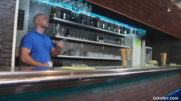 Bartender Concocts His Special Cocktail:  Jizz and Piss On MILF! Screencap 1 on www.sinx.com