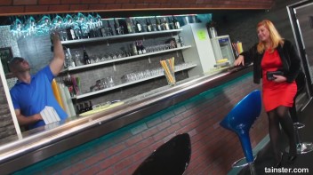 Bartender Concocts His Special Cocktail:  Jizz and Piss On MILF! Screencap 3 on www.sinx.com