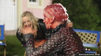 Outdoor Lesbian Food Fight Gets Real Messy Screencap 47 on www.sinx.com