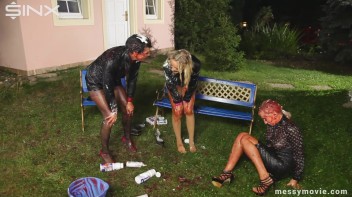 Outdoor Lesbian Food Fight Gets Real Messy Screencap 52 on www.sinx.com