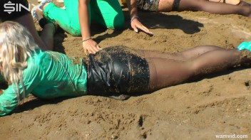 Hot girls wrestle in mud Screencap 3 on www.sinx.com