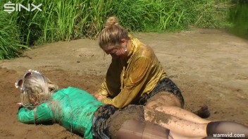 Hot girls wrestle in mud Screencap 30 on www.sinx.com