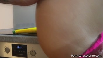 Naughty Tattooed Pornstar Gets Fruity In The Kitchen Screencap 44 on www.sinx.com
