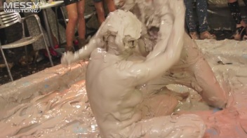 Messy Wrestling: 2 Power Packed Audience Mud Brawl Blasts Them All! Let's Get Messyyyyyyy!!! Screencap 95 on www.sinx.com