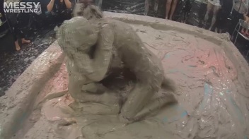 Messy Wrestling: 2 Power Packed Audience Mud Brawl Blasts Them All! Let's Get Messyyyyyyy!!! Screencap 97 on www.sinx.com