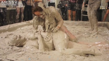 Messy Wrestling: 2 Power Packed Audience Mud Brawl Blasts Them All! Let's Get Messyyyyyyy!!! Screencap 98 on www.sinx.com