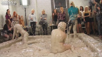 Messy Wrestling: 2 Power Packed Audience Mud Brawl Blasts Them All! Let's Get Messyyyyyyy!!! Screencap 100 on www.sinx.com