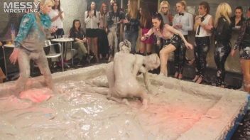 Messy Wrestling: 2 Power Packed Audience Mud Brawl Blasts Them All! Let's Get Messyyyyyyy!!! Screencap 11 on www.sinx.com