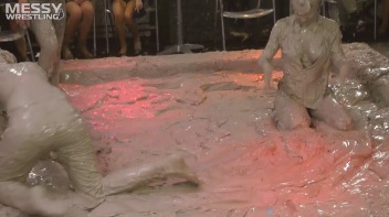 Messy Wrestling: 2 Power Packed Audience Mud Brawl Blasts Them All! Let's Get Messyyyyyyy!!! Screencap 14 on www.sinx.com