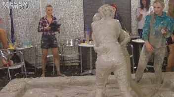 Messy Wrestling: 2 Power Packed Audience Mud Brawl Blasts Them All! Let's Get Messyyyyyyy!!! Screencap 15 on www.sinx.com