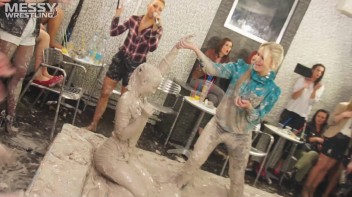 Messy Wrestling: 2 Power Packed Audience Mud Brawl Blasts Them All! Let's Get Messyyyyyyy!!! Screencap 29 on www.sinx.com