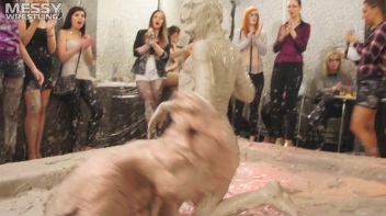 Messy Wrestling: 2 Power Packed Audience Mud Brawl Blasts Them All! Let's Get Messyyyyyyy!!! Screencap 46 on www.sinx.com