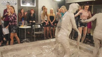 Messy Wrestling: 2 Power Packed Audience Mud Brawl Blasts Them All! Let's Get Messyyyyyyy!!! Screencap 47 on www.sinx.com