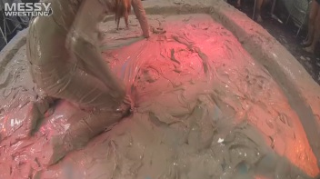 Messy Wrestling: 2 Power Packed Audience Mud Brawl Blasts Them All! Let's Get Messyyyyyyy!!! Screencap 5 on www.sinx.com