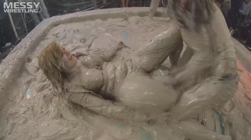 Messy Wrestling: 2 Power Packed Audience Mud Brawl Blasts Them All! Let's Get Messyyyyyyy!!! Screencap 55 on www.sinx.com