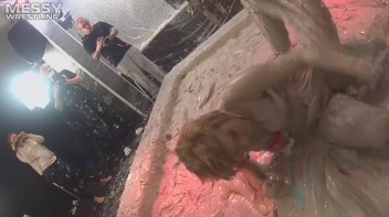 Messy Wrestling: 2 Power Packed Audience Mud Brawl Blasts Them All! Let's Get Messyyyyyyy!!! Screencap 58 on www.sinx.com