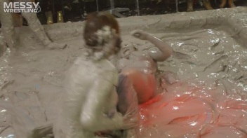 Messy Wrestling: 2 Power Packed Audience Mud Brawl Blasts Them All! Let's Get Messyyyyyyy!!! Screencap 68 on www.sinx.com
