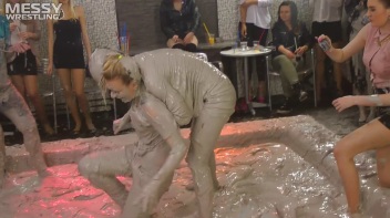 Messy Wrestling: 2 Power Packed Audience Mud Brawl Blasts Them All! Let's Get Messyyyyyyy!!! Screencap 7 on www.sinx.com