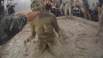 Messy Wrestling: 2 Power Packed Audience Mud Brawl Blasts Them All! Let's Get Messyyyyyyy!!! Screencap 75 on www.sinx.com