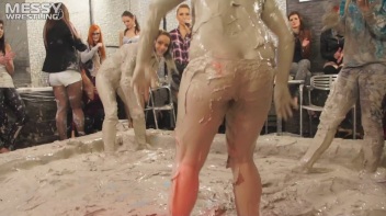 Messy Wrestling: 2 Power Packed Audience Mud Brawl Blasts Them All! Let's Get Messyyyyyyy!!! Screencap 77 on www.sinx.com