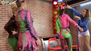 Teammates Cover Each Other In Plaster And Goo Screencap 27 on www.sinx.com