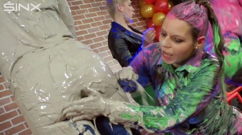 Teammates Cover Each Other In Plaster And Goo Screencap 58 on www.sinx.com