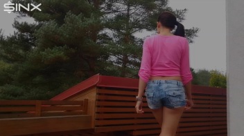 Cute Brunette Is Caught Wetting Her Hotpants Screencap 25 on www.sinx.com