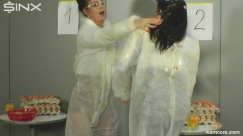 Sexy egg experts get into a sloppy foodfight Screencap 18 on www.sinx.com