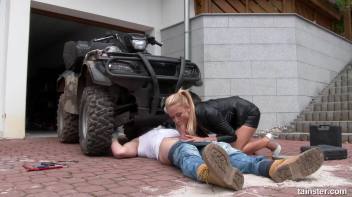 Receiving a cumshot on her pussy and clothes Screencap 27 on www.sinx.com