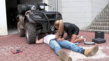 Receiving a cumshot on her pussy and clothes Screencap 4 on www.sinx.com