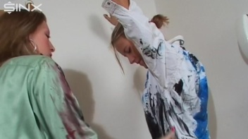Dressed Babes Paint Each Others Outfits Screencap 33 on www.sinx.com
