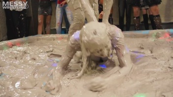 Messy Wrestling: Hittin' It Hard In The Mud - No Stopping Till There's Not A Dry Spot Left! Screencap 85 on www.sinx.com