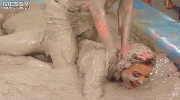Messy Wrestling: Hittin' It Hard In The Mud - No Stopping Till There's Not A Dry Spot Left! Screencap 26 on www.sinx.com