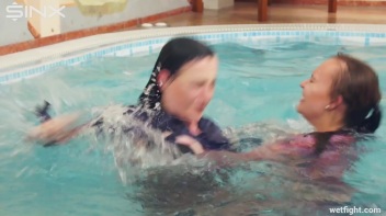 Cute Clothed Girls Fight In Swimming Pool Screencap 28 on www.sinx.com