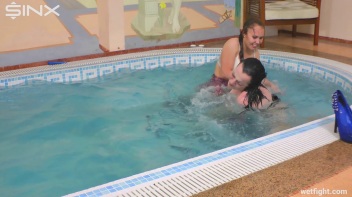 Cute Clothed Girls Fight In Swimming Pool Screencap 43 on www.sinx.com