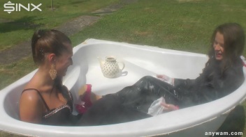 Gorgeous Brunette Babes Soaked With Milk Screencap 28 on www.sinx.com