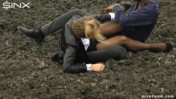 Muddy Mixed Wrestling For Arguing Couple - Cam 1 Screencap 11 on www.sinx.com