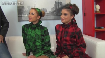 Cum Hungry Cuties Plowed In Plaid, Ready To Go Hard With Pussy And Ass Screencap 4 on www.sinx.com