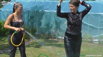 Milk Covered Cuties Shower Each Other Off Screencap 3 on www.sinx.com