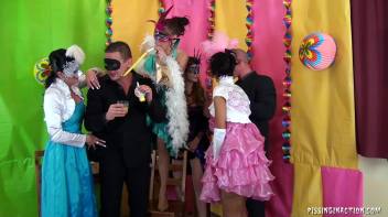 Masked Piss Party Madness Part 1 Screencap 21 on www.sinx.com