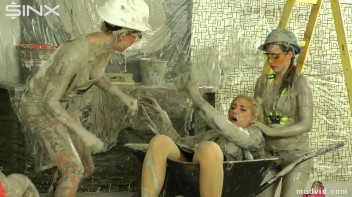 Blonde boss girl gets covered in gooey plaster Screencap 29 on www.sinx.com