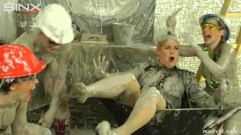 Blonde boss girl gets covered in gooey plaster Screencap 34 on www.sinx.com