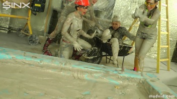 Blonde boss girl gets covered in gooey plaster Screencap 39 on www.sinx.com