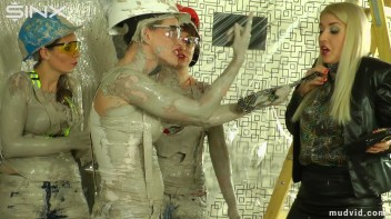 Blonde boss girl gets covered in gooey plaster Screencap 4 on www.sinx.com
