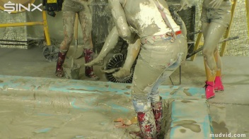 Blonde boss girl gets covered in gooey plaster Screencap 41 on www.sinx.com